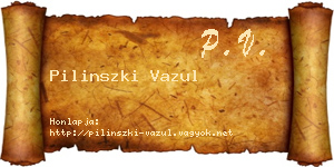 Pilinszki Vazul névjegykártya